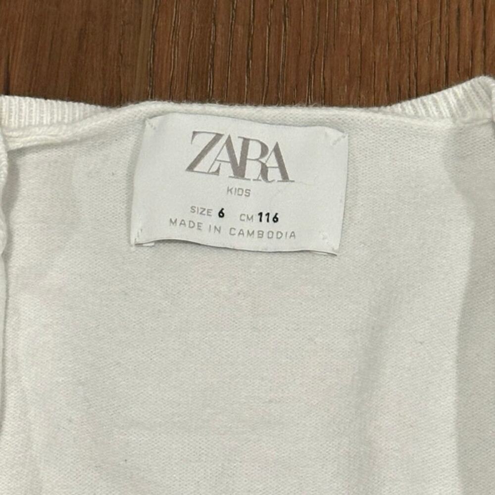 ZARA Girls Ivory Cardigan 6x - Picture 5 of 10